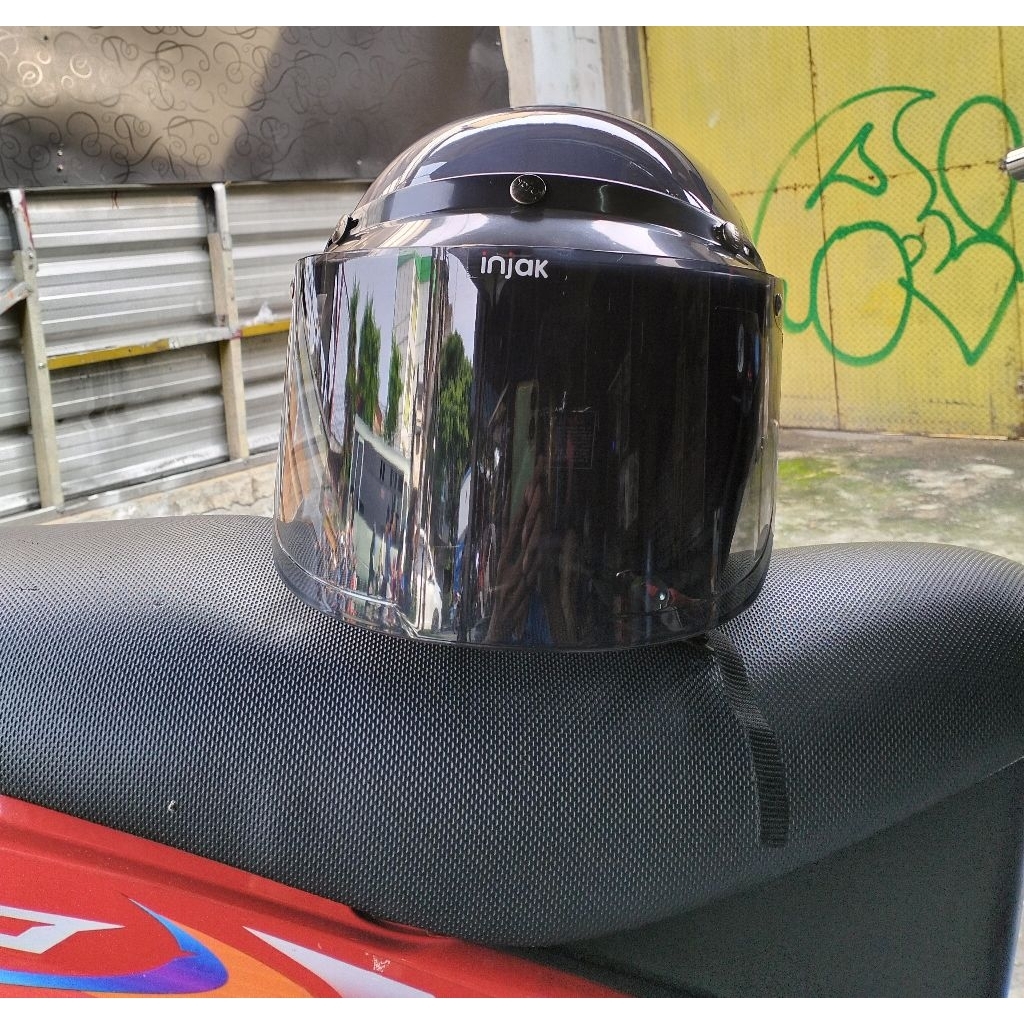 HELM BOGO MERK HAYABUSA DEWASA KEREN ( WHITE GLASS )