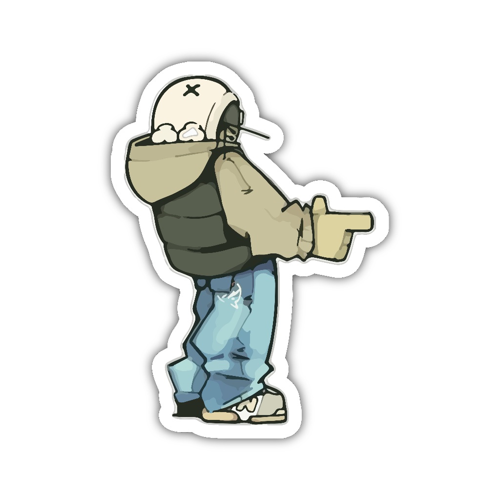 

ZV040 sticker karakter kartun anime aesthetic, stiker vinyl satuan