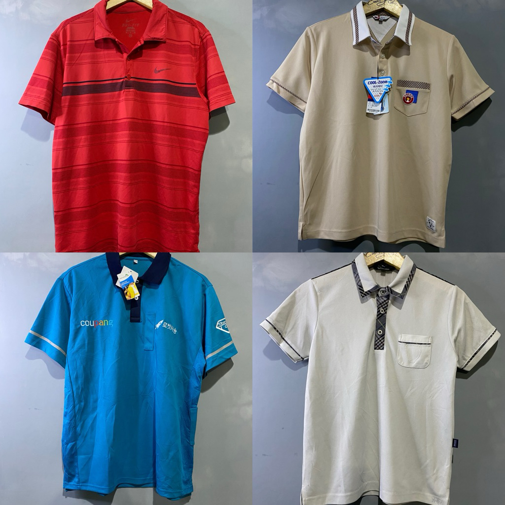 part 2 kaos kerah polo shirts cewek cowok second PL random size xs s m l xl