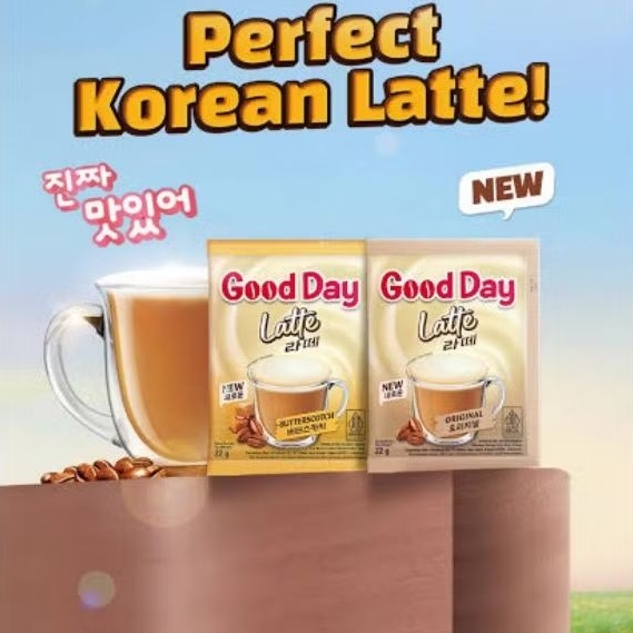 

NEW Good Day Latte All Varian 10 Sachet Butterscoth Dan Original-Coffee-Kopi Instan