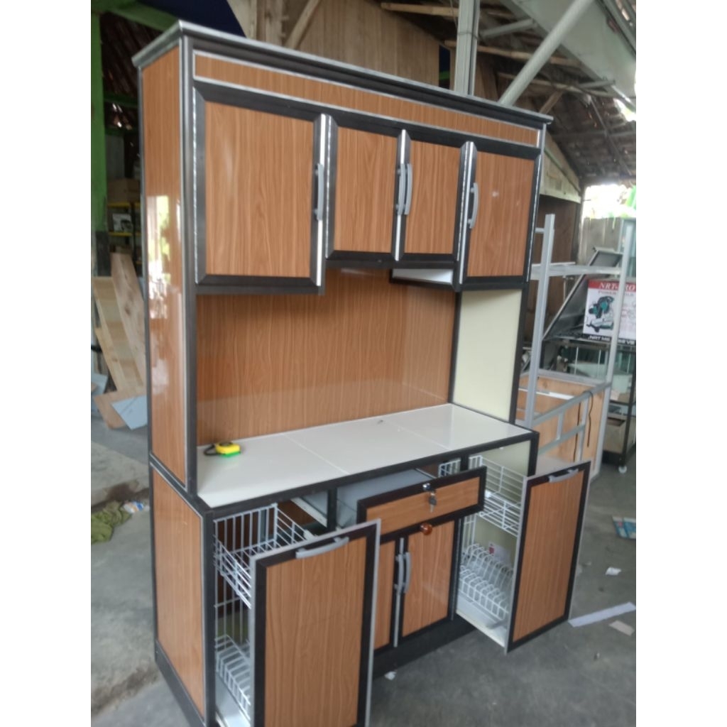 Rak Piring Aluminium/Lemari rak piring/ Rak piring master