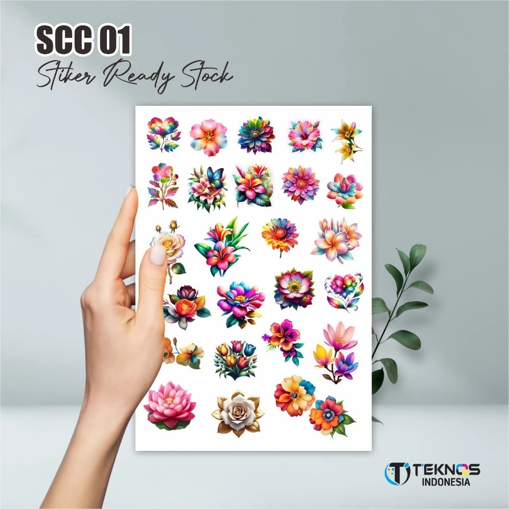 

STIKER BUNGA MEWAH LUCU - STIKER VINYL ANTI AIR READY STOCK - STIKER SCC 01