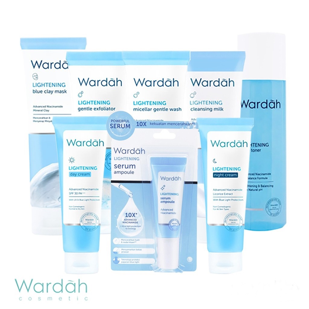 Wardah lightening day cream/night cream/Wardah pelembab krim siang dan krim malam