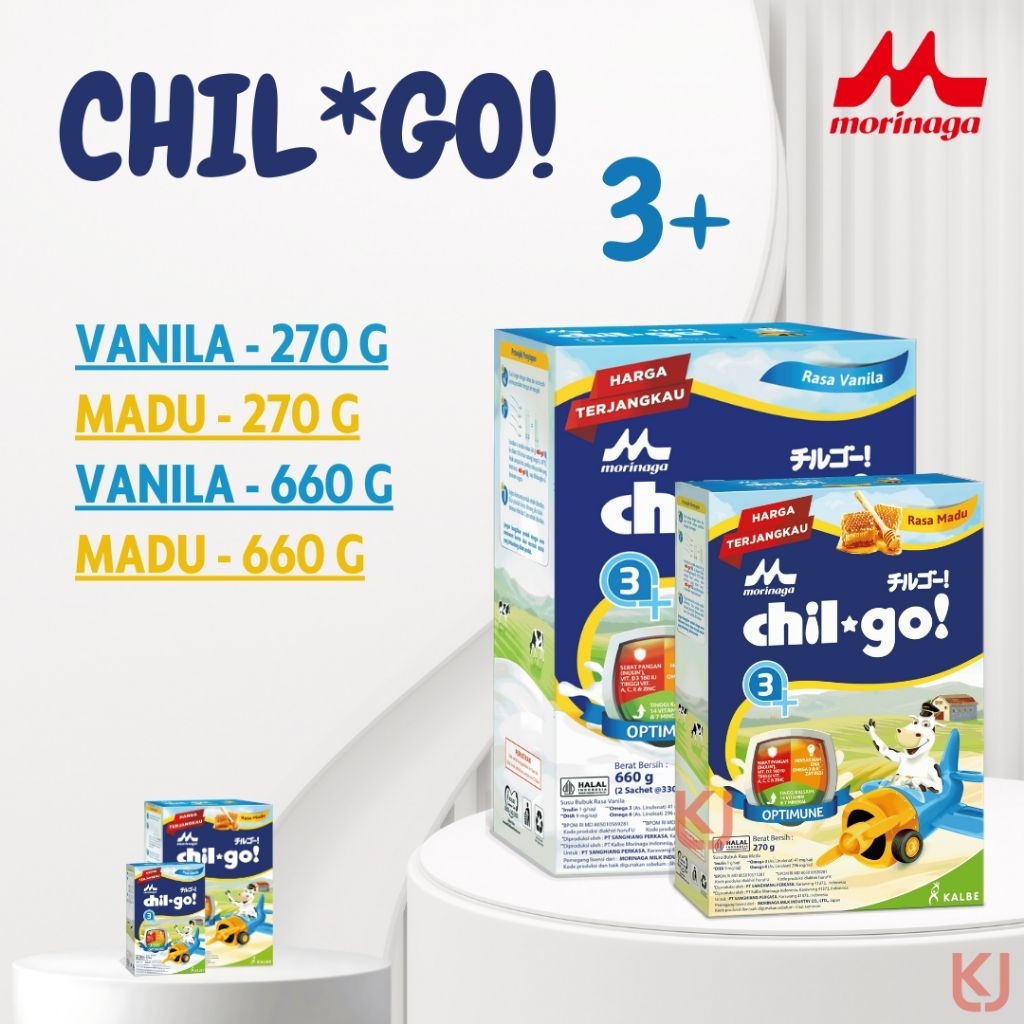 

MORINAGA CHIL GO CHILGO 3+ | 270 G 660 G VANILA MADU | SUSU BUBUK