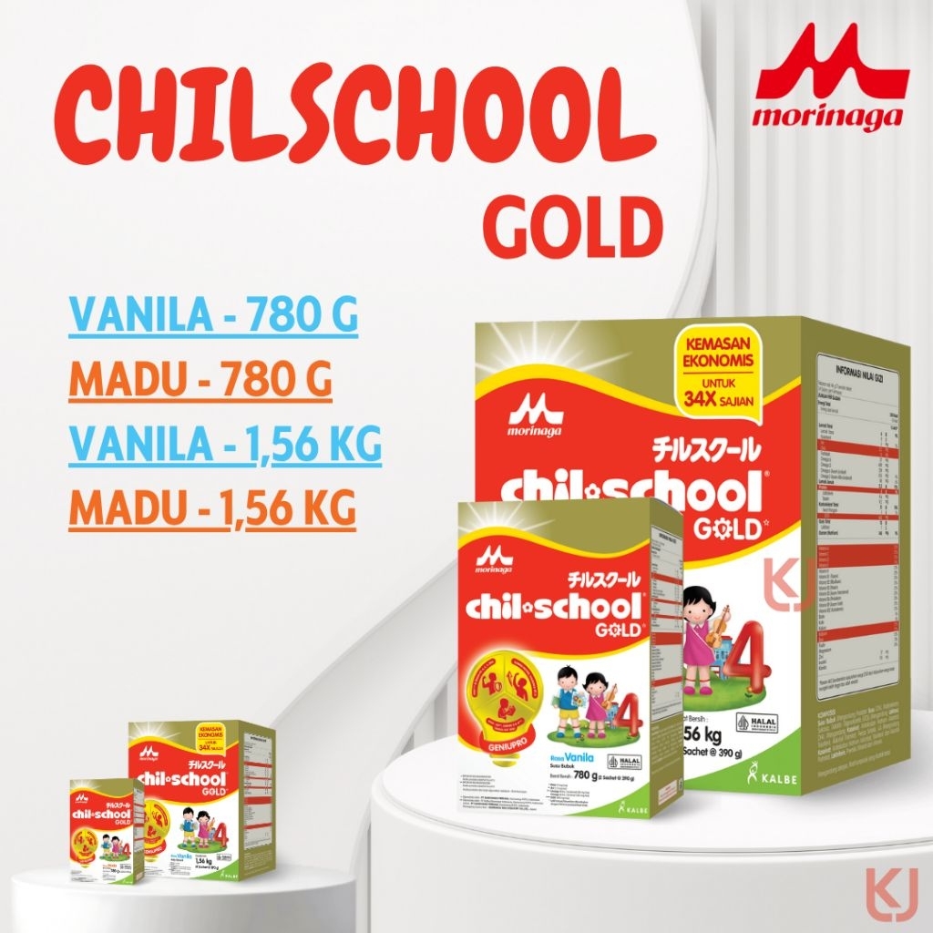 

MORINAGA CHIL SCHOOL CHILSCHOOL CHIL-SCHOOL GOLD GENIUPRO | 780 G 1,56 KG VANILA MADU | SUSU ANAK 3-12 TAHUN