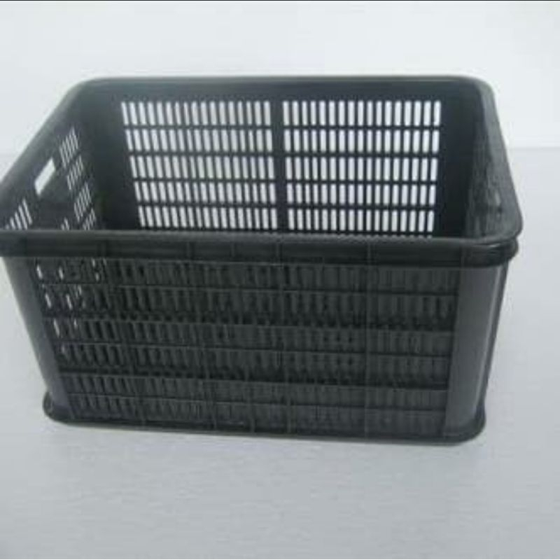 Keranjang Industri Hitam / keranjang ikan / krat piring besar
