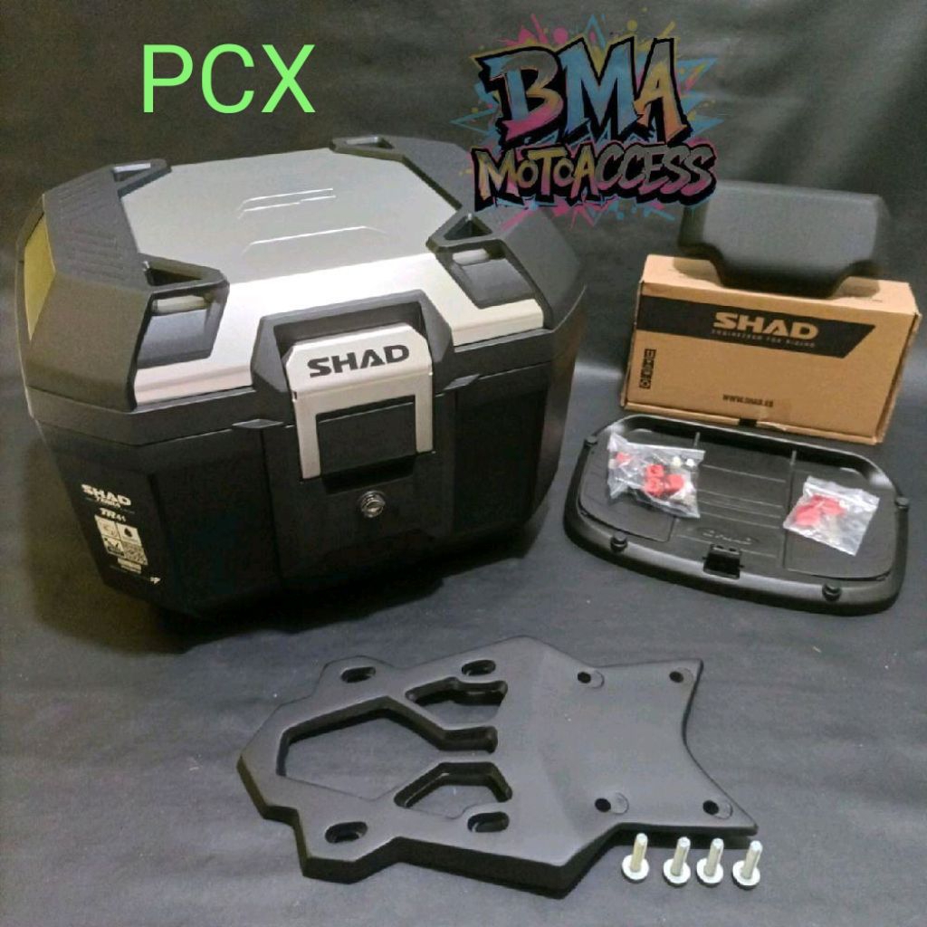BOX SHAD TERRA TR41 & BREKET BOX PAKETAN - PCX 150 / PCX 160 / PAKETAN BOX SHAD TERRA TR41 & BREKET 
