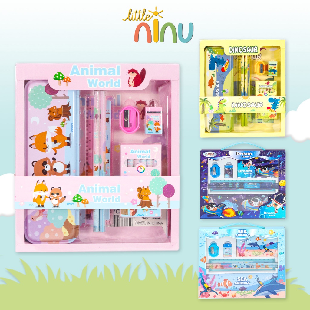 

LITTLE NINU Set Alat Tulis Stationary Pensil Perlengkapan Sekolah