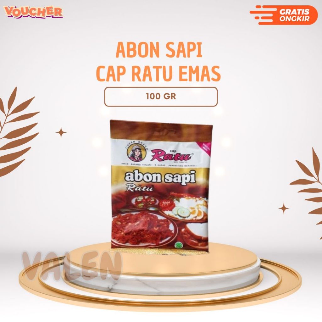 

Makanan Siap Saji - Makanan Instan - Abon Sapi Asli - Cap Ratu Emas - Dari Daging Asli - 100gr - HALAL