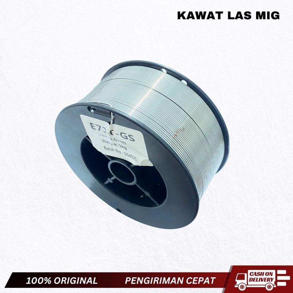 KAWAT LAS MIG 0.8MM 1KG / FLUX CORE WIRE GASLESS KAWAT LAS TANPA GAS CO2 / KAWAT LAS MIG KAWAT SOLDE