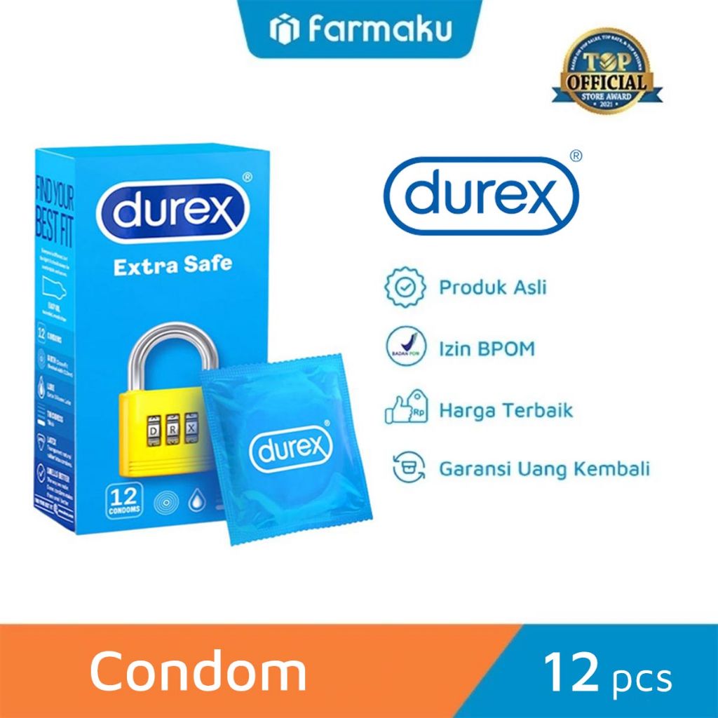 Durex Extra Safe Kondom Isi 12
