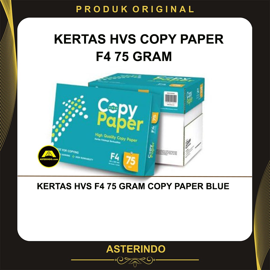 

Kertas HVS Copy Paper F4 75 Gram 75 Gr Blue Original Produk