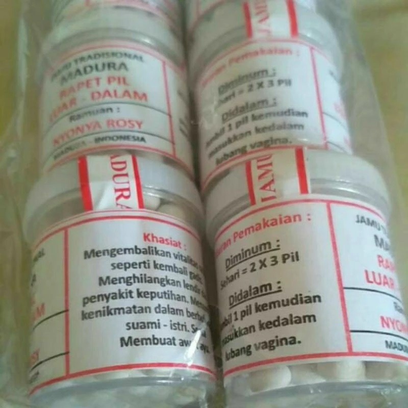 Ramuan Madura Herbal Pil Rapat Luar Dalam Nyonya Rosy Jamu Tradisional Madura