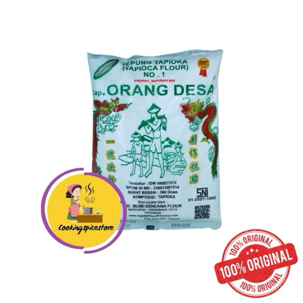 

Tepung sagu cap tani bumi kencana orang desa tapioca tapioka flour 1kg