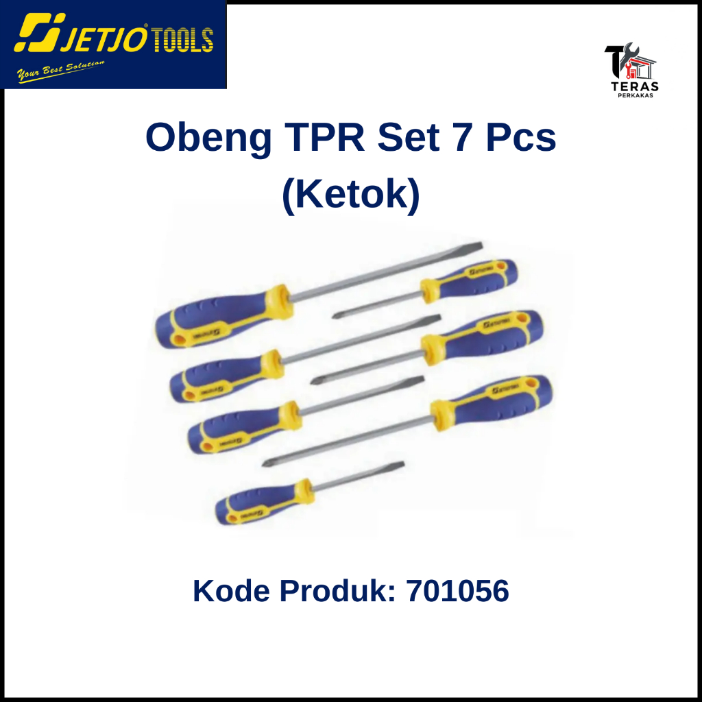 Obeng Ketok Set 7 Pcs Go Thru Screwdriver Plus Minus - JETJO Tools / Lakoni Pro