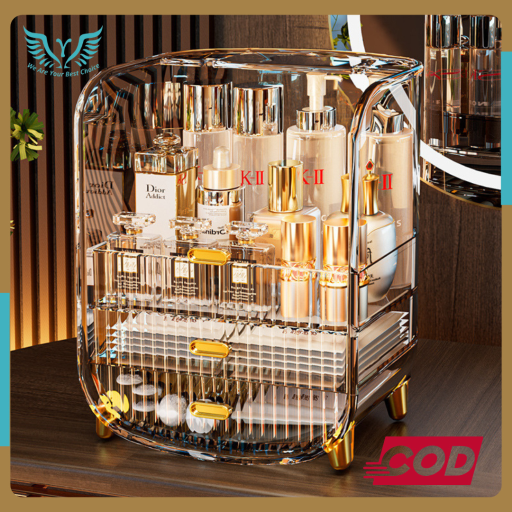 Rak Makeup, Skincare dan Kosmetik Dengan Laci Mewah / Luxury Skincare, Cosmetic and Makeup Rack