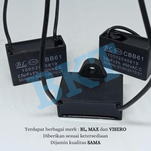 Kapasitor Kotak Hitam 2.5uf 450/400 Volt