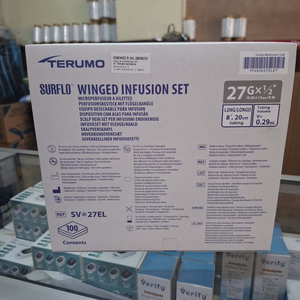 Surflo Wing needle 27g Terumo/box