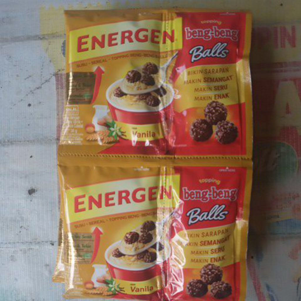 

Energen vanila Toping bengbeng& malkist ada 2variant toping