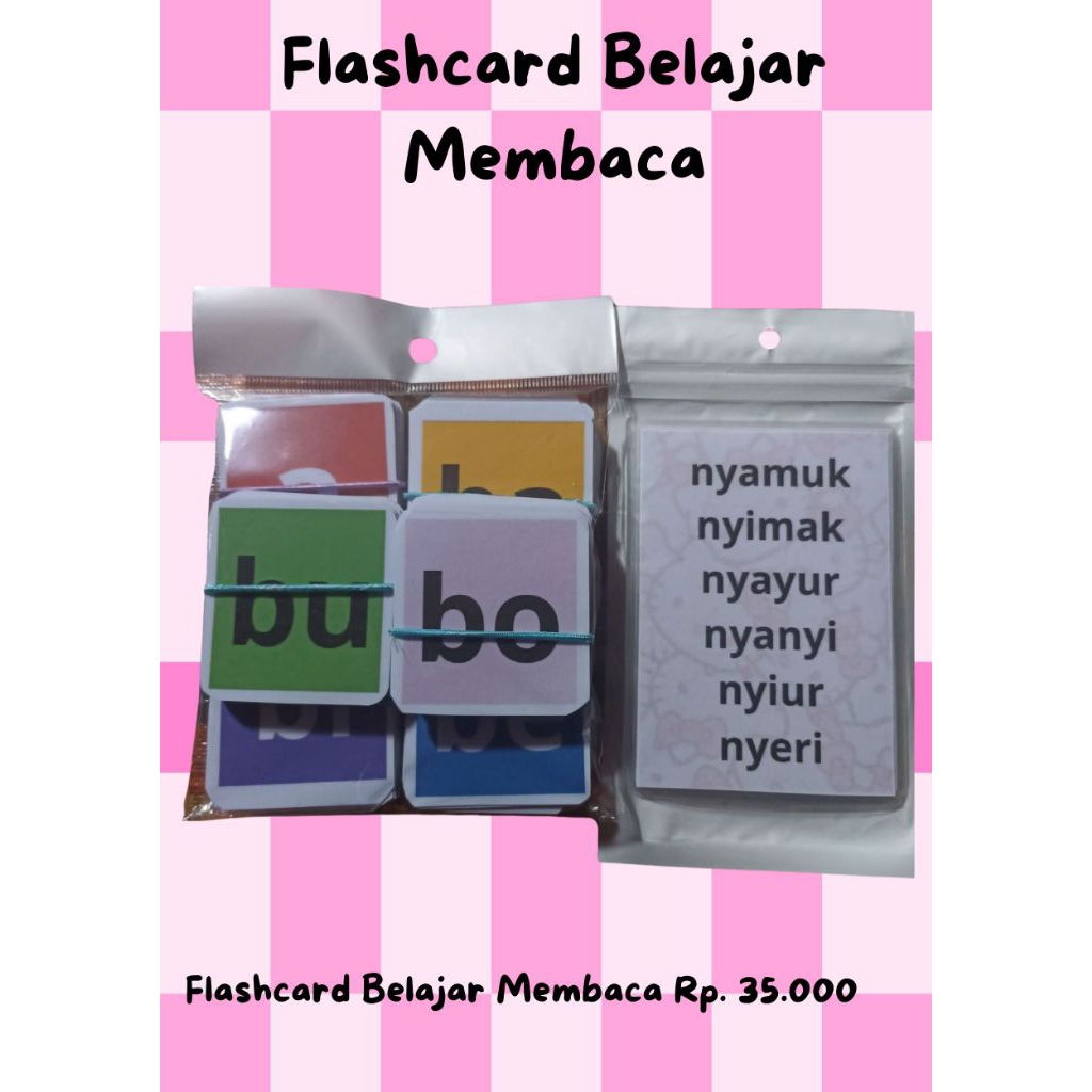 kartu suku kata belajar membaca yang asyik