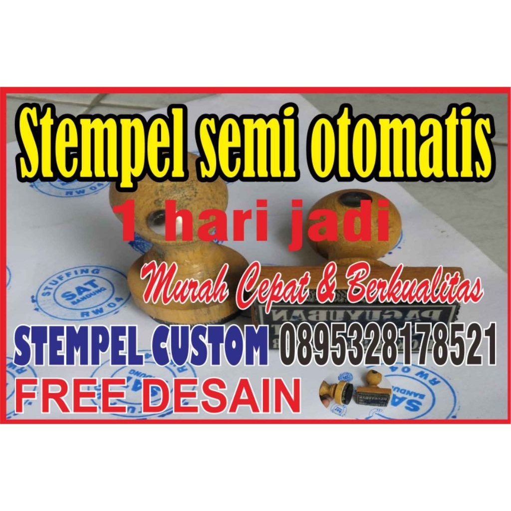 

stempel kayu karet flash gagang kayu karet flsh kastem nama kantor