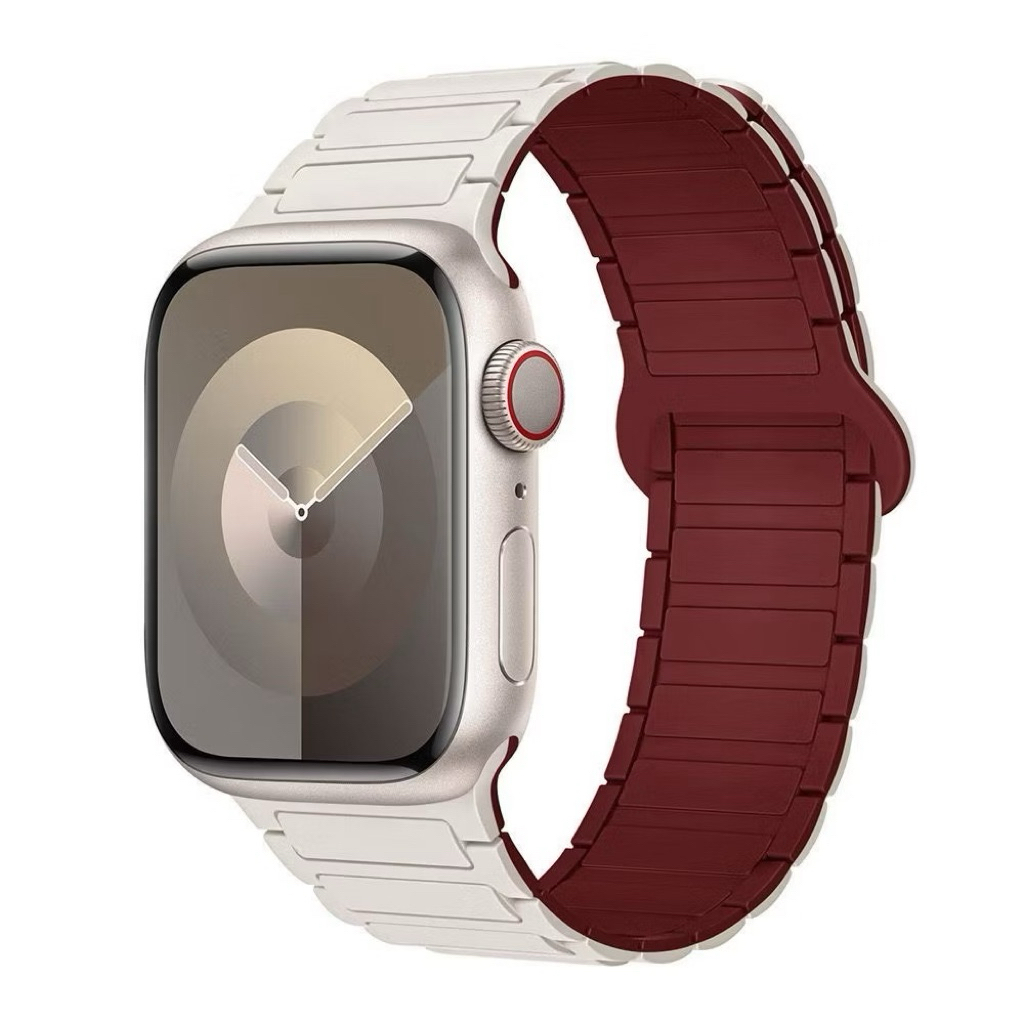 Magnetic Silicone Strap Apple Watch Tali Jam Tangan Magnet Silikon Smart Watch
