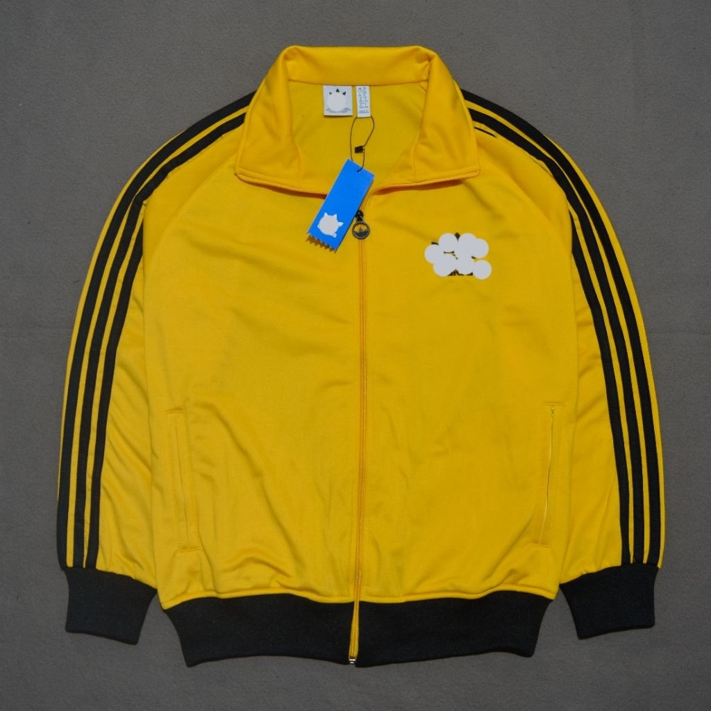 PROMO ENAM WARNA JAKETT TRACKTOP 4D1D45 kuning list/plat hitam PRIA/WANITA#fullzipper,fulltag&label#