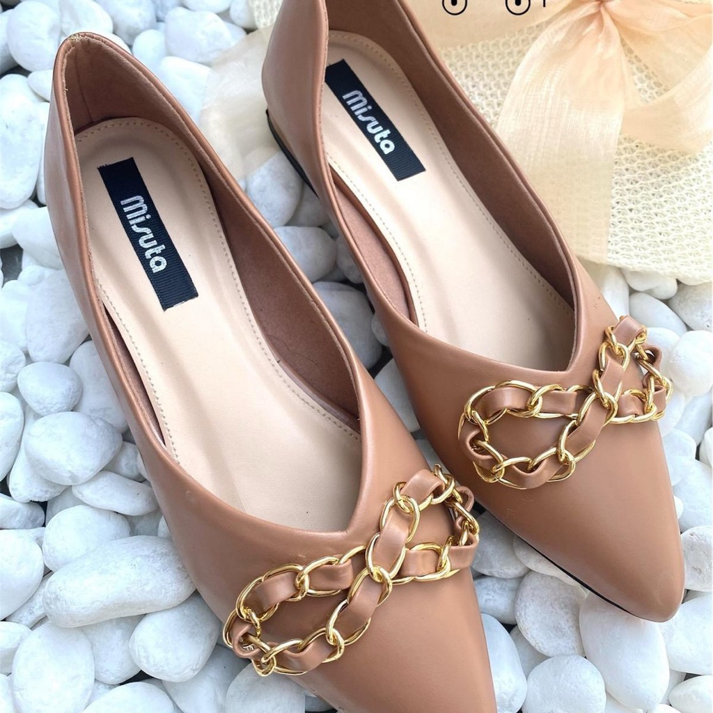 misuta collection pancus flatshoes wanita kerja kode keyla sepatu pancus elegant