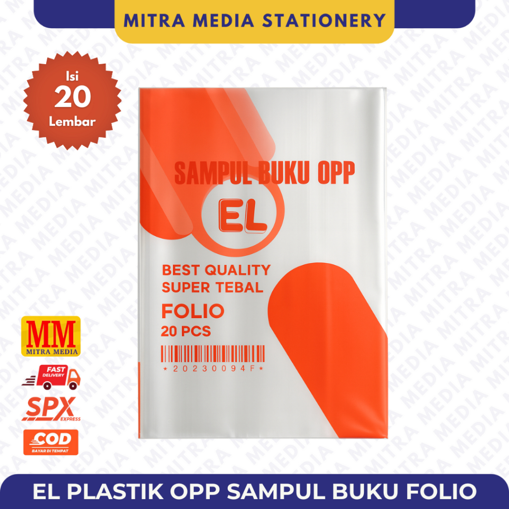 

(20 Lembar) Sampul Buku Folio / Sampul Buku OPP/Sampul Buku Ukuran Folio