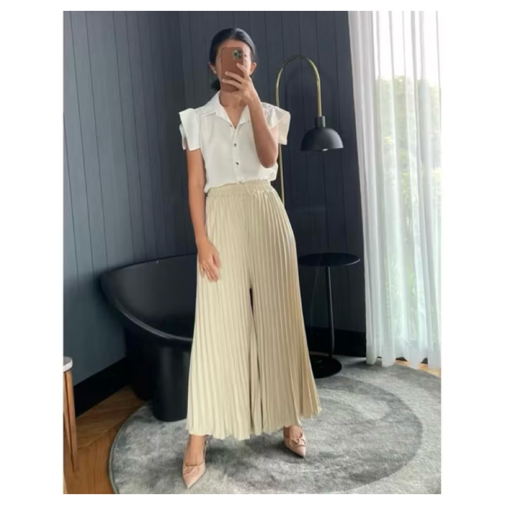 <03>MBL Kulot Plisket Pleated Pants Dewasa Standar/Kulot Plisket Mayungg