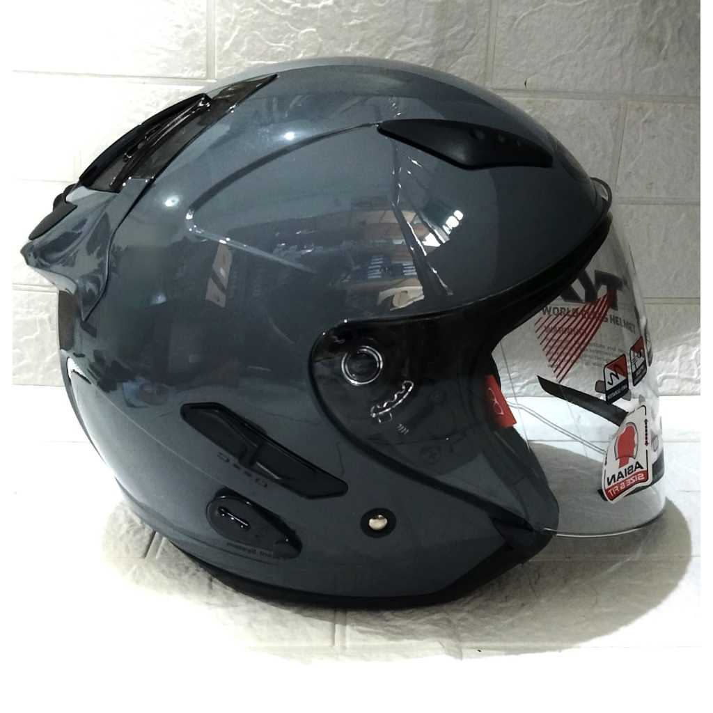 KYT Galaxy Flat R Helm KYT  Galaxy Flat R Solid Gorilla Grey