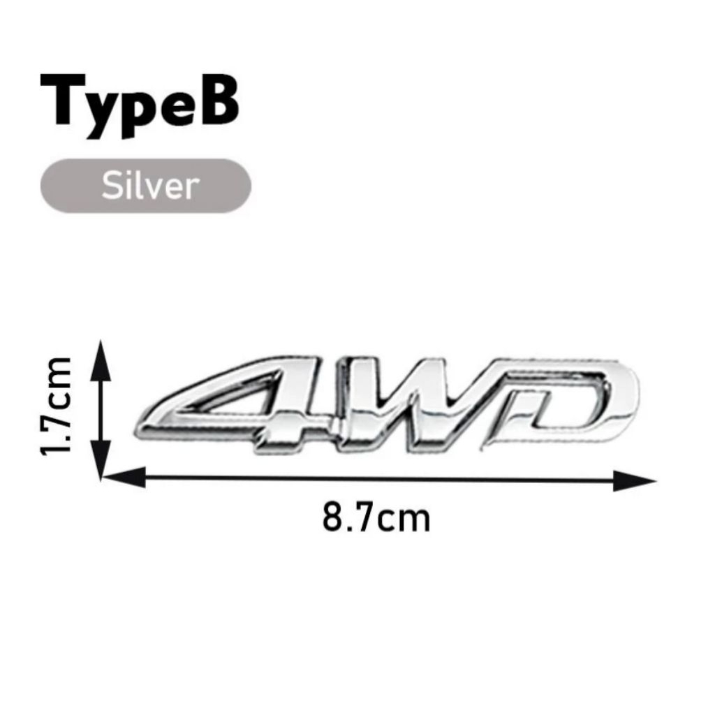 emblem 4wd stiker 4 WD mobil motor