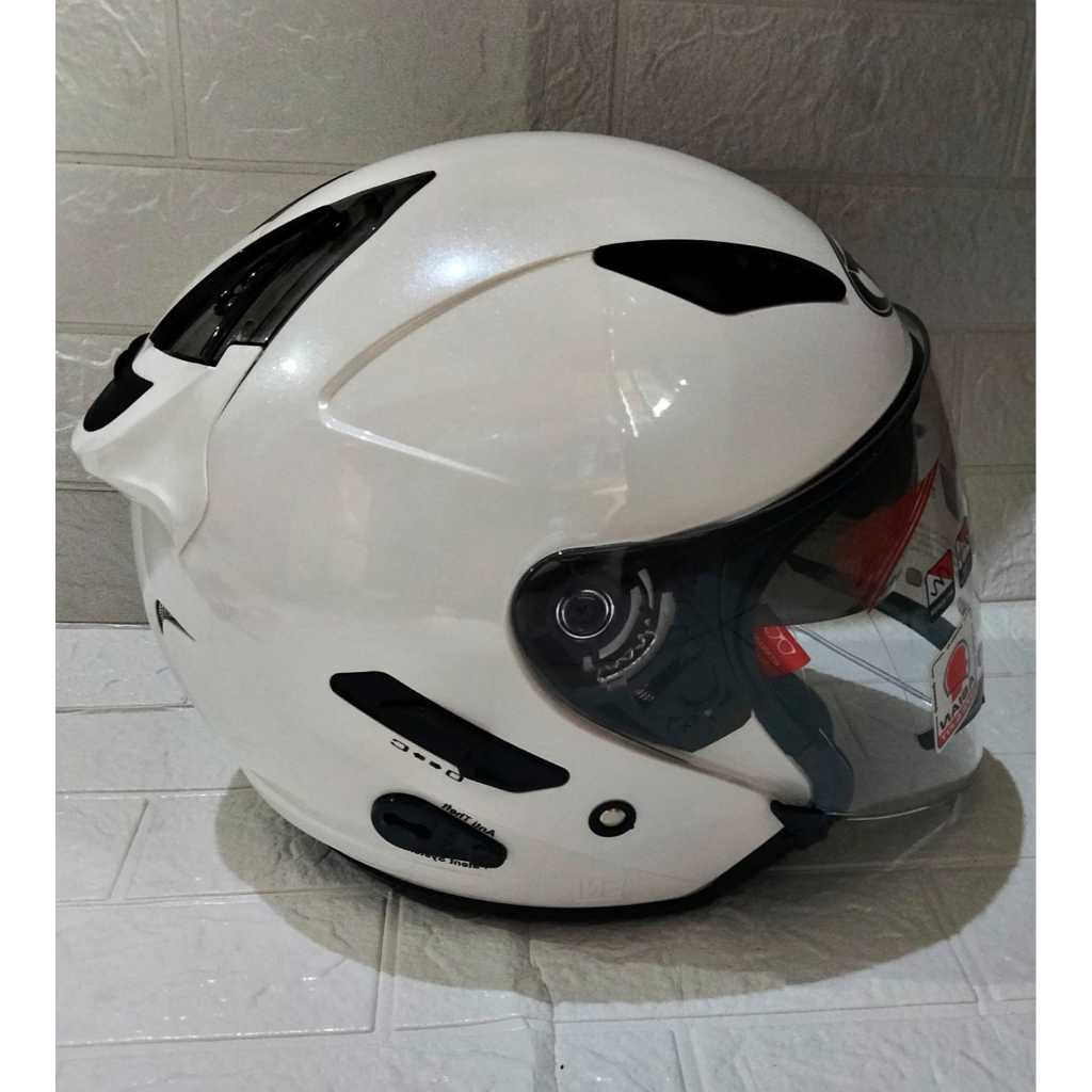 KYT Galaxy Flat R Helm KYT  Galaxy Flat R Solid Plain White