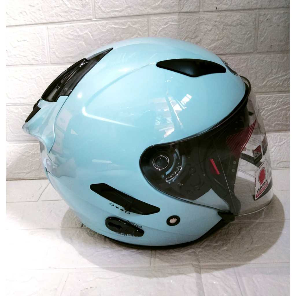 KYT Galaxy Flat R Helm KYT  Galaxy Flat R Solid Steel Blue