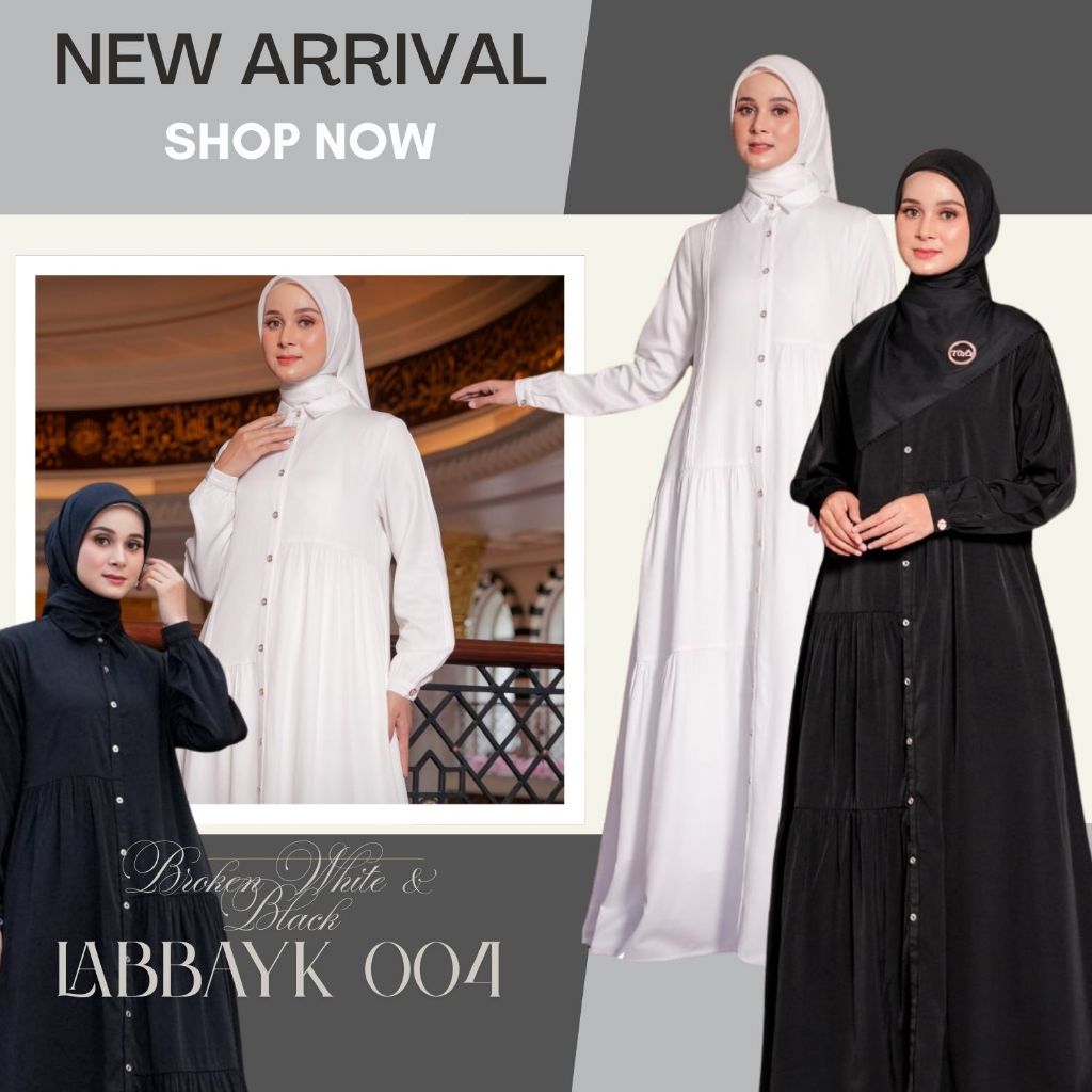 BAJU GAMIS HAJI UMROH WANITA NIBRAS LABBAYK 004   / BAJU GAMIS WANITA UNTUK UMROH DAN HAJI