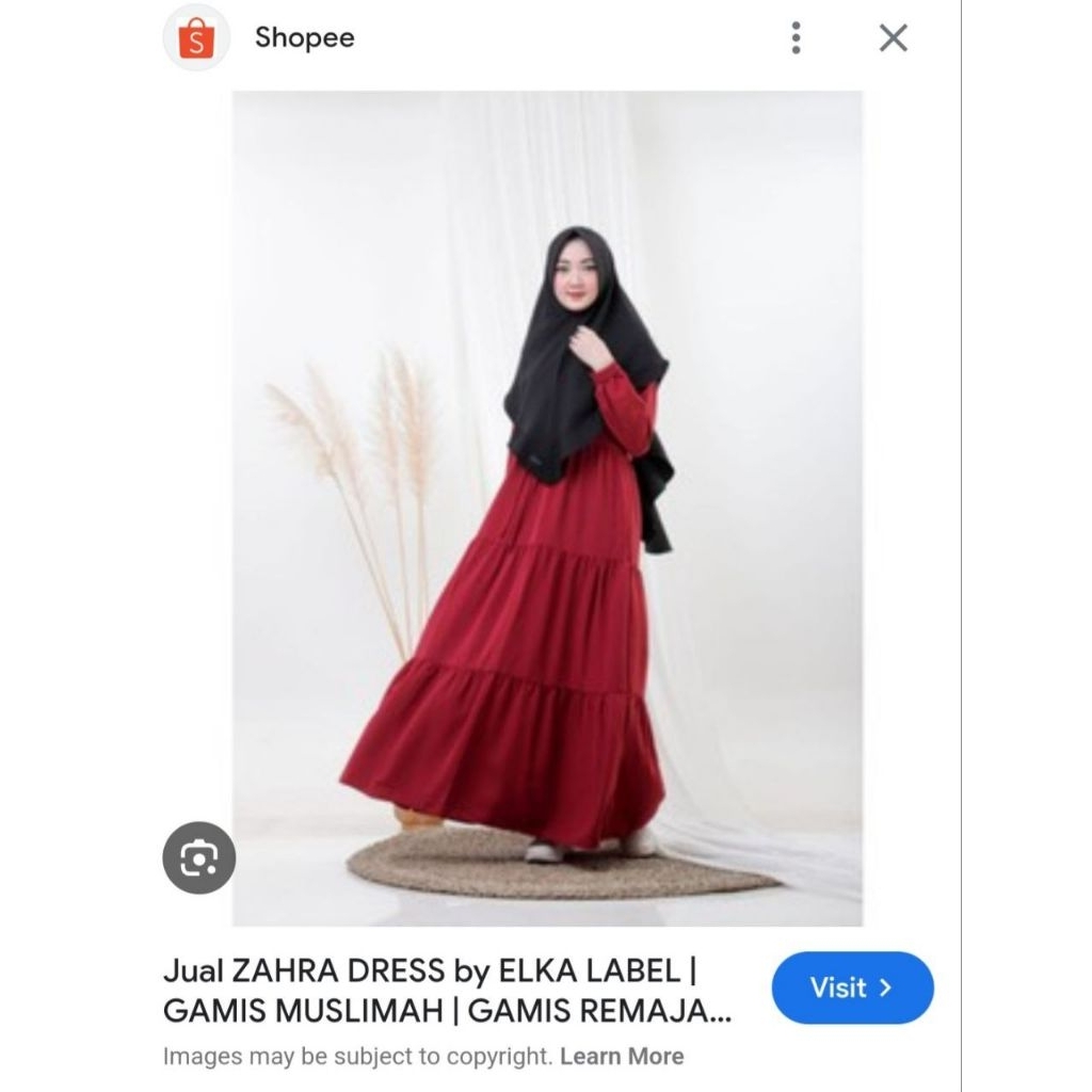 Gamis Elka Label Zahra Merah