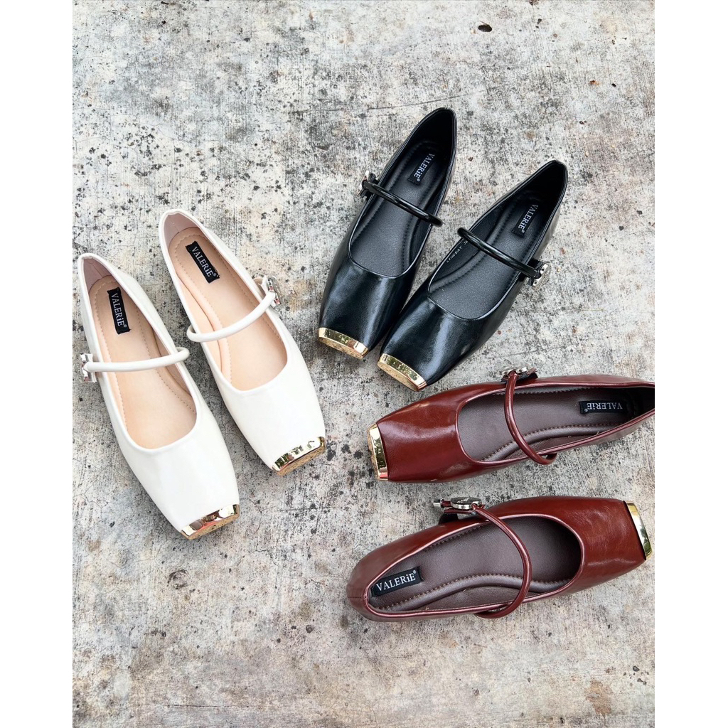 LINDSAY - FLAT SHOES WANITA CASUAL SIMPLE TALI TENGAH