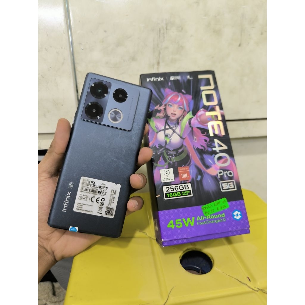 infinix note 40 pro 5g 8/256 second