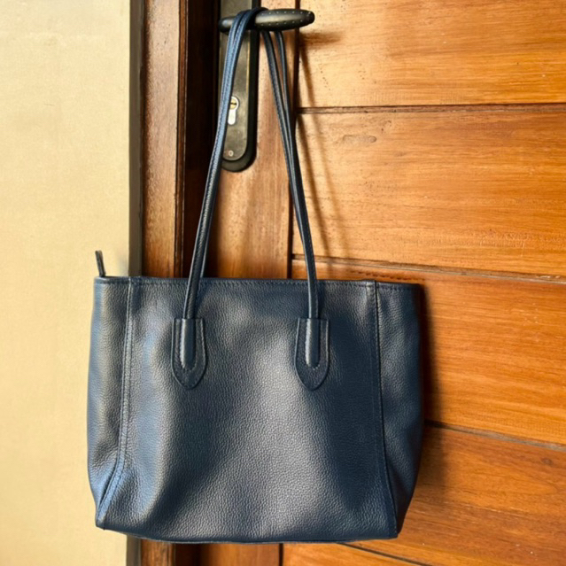 ALONA NAVY - TAS KULIT WANITA - TAS KULIAH