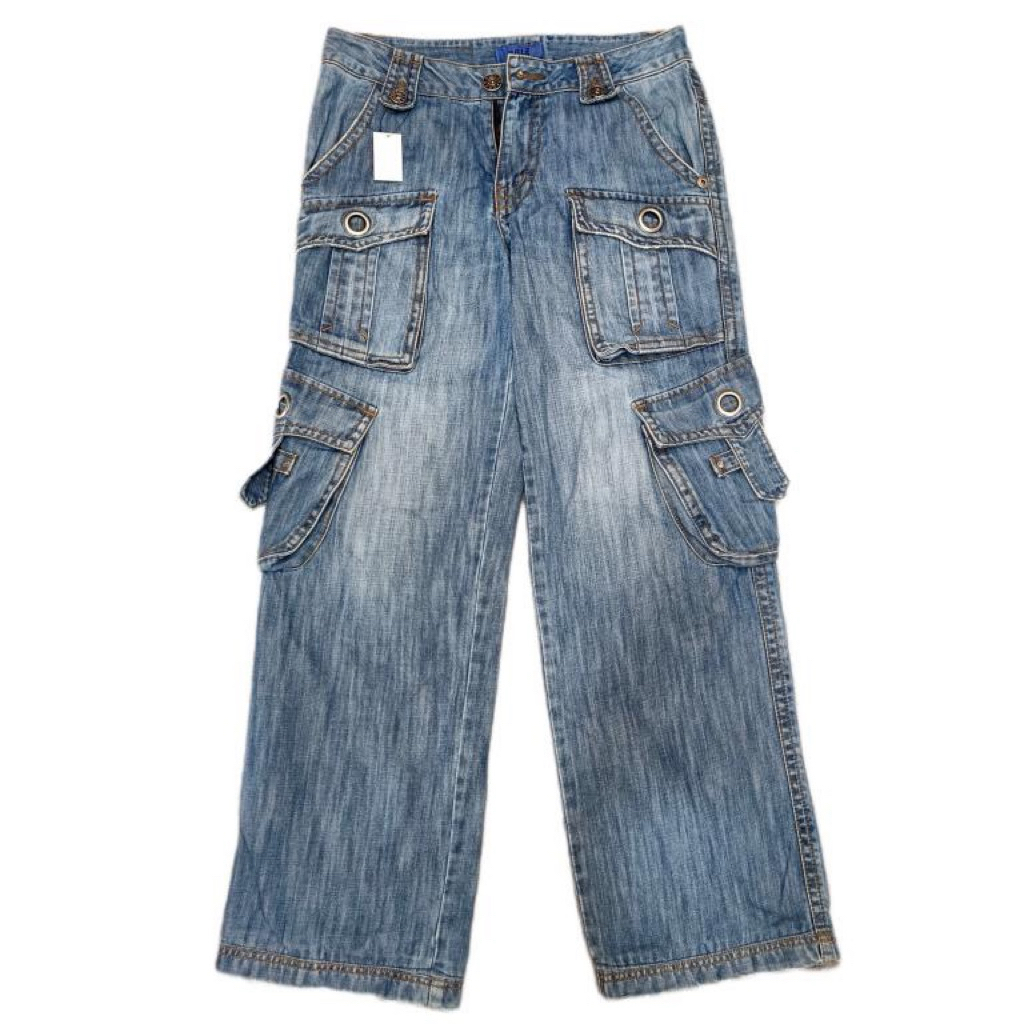 Kode c4 celana panjang celana cargo celana y2k celana keren celana unik celana multi pocket celana j