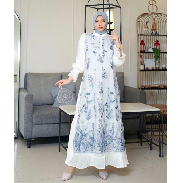 Serayaofficiall - ODELIA - Dress Kondangan Wanita Mewah Tille Premium simple tapi elegan