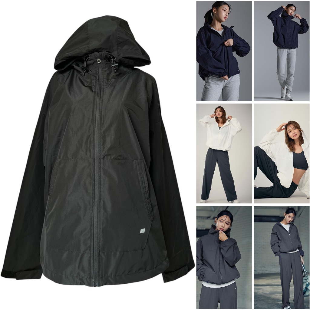 [Minne] STL Woven Jacket String Hoodie Water Resistant With Two Pocket