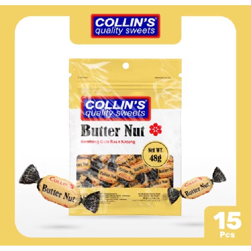 

collin's butter nut kembang gula rasa kacang