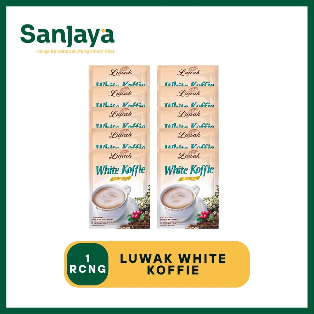 

KOPI SACHET LUWAK WHITE KOFFIE ORIGINAL 10x20gr 1 RENCENG ISI 10 SACHET