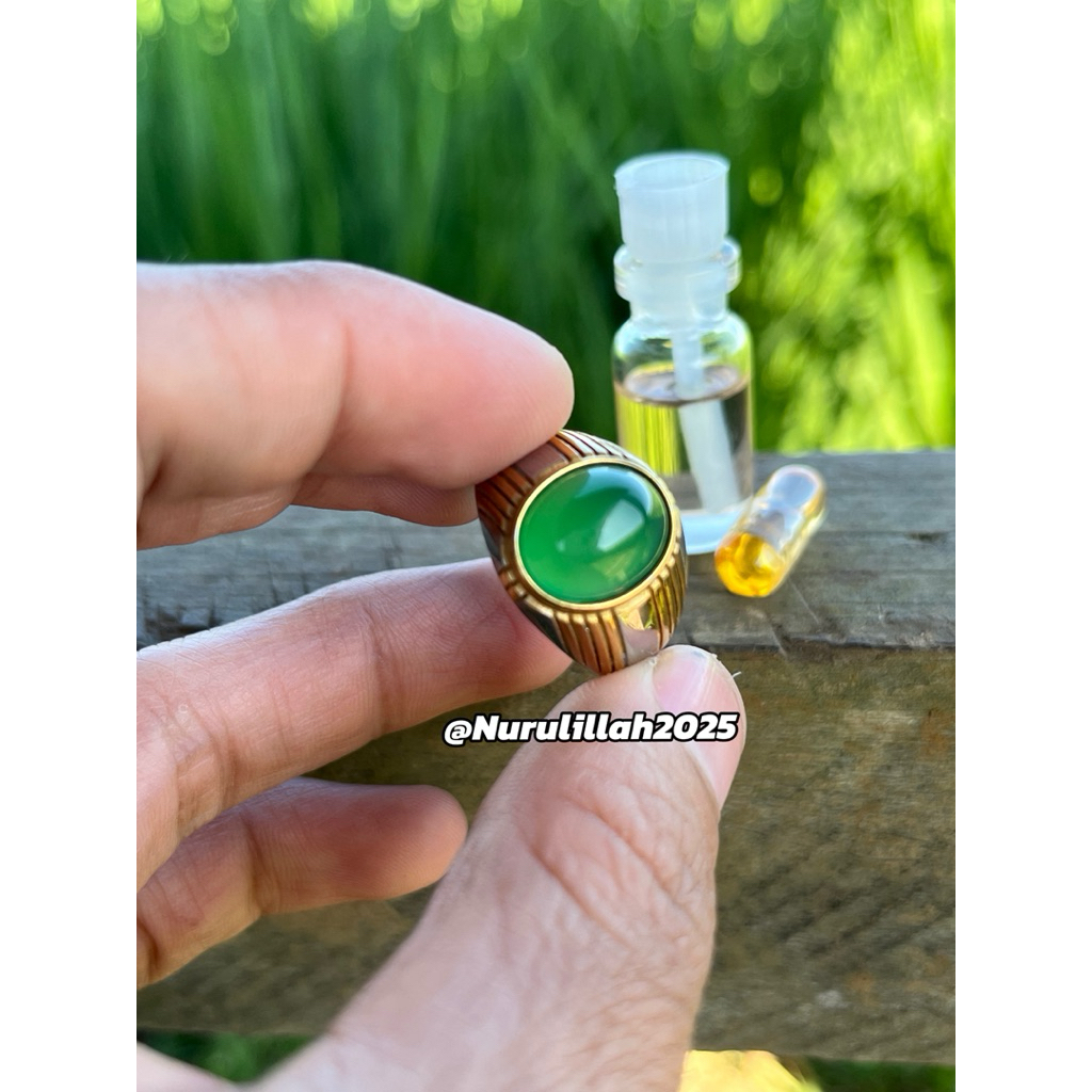 Cincin Hijau Garut Ring Titanium