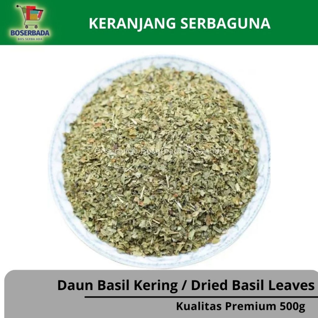 

500g Daun Basil Kering / Dried Basil Leaves/ Premium