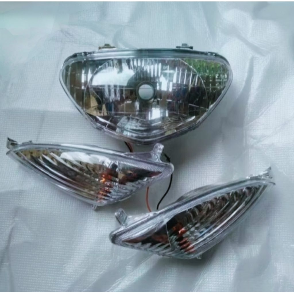 REFLEKTOR SET LAMPU DEPAN + SEIN YAMAHA MIO SMILE - MIO SPORTY Thn 2008,2009,2010,2011,2012