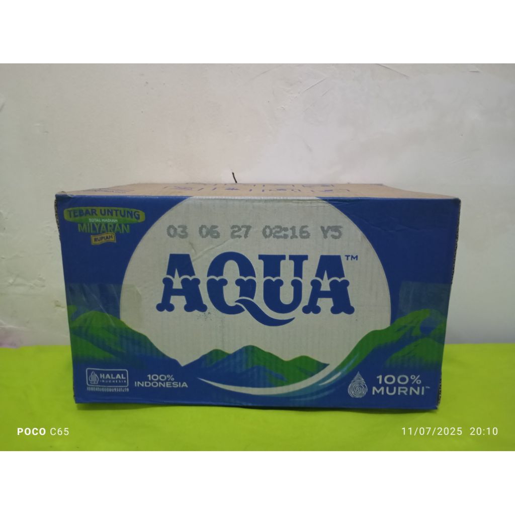 

Kardus Minuman Aqua dus mineral 600ml