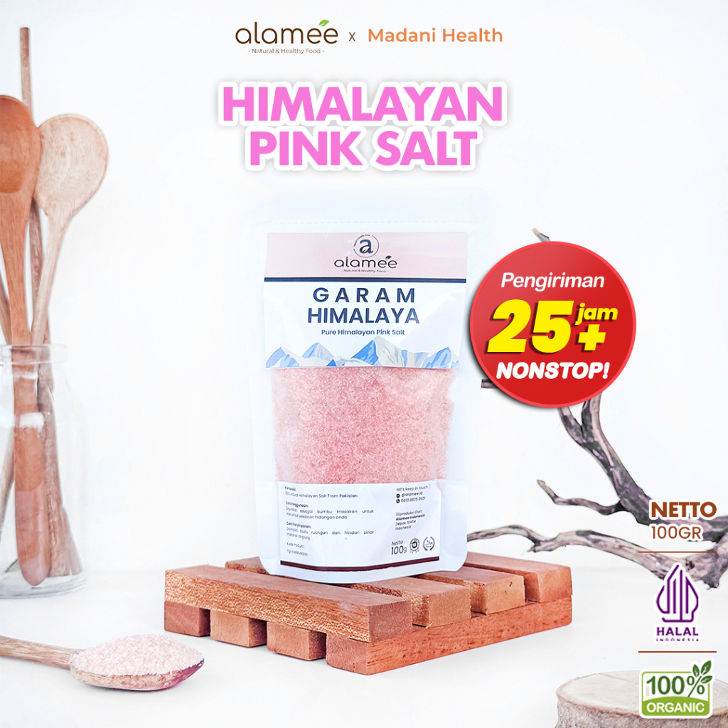 

Garam Himalaya Natural Himalayan Pink Salt Bumbu Dapur Organik Masak Rempah Rimpang Murni Asli Tanpa Campuran ALAMEE madani health
