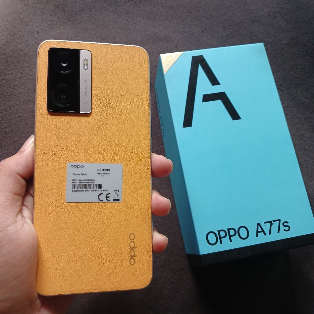 Oppo A77s ram 8/128 second istimewa fullset